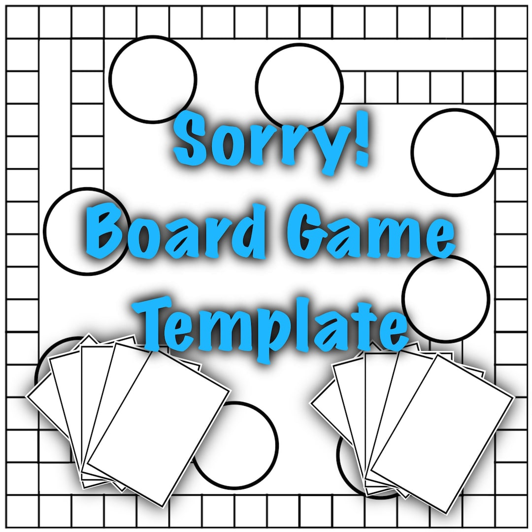 Printable Sorry Game Set: Customize Your Own Board Game With Blank with regard to Sorry Board Game Cards Printable