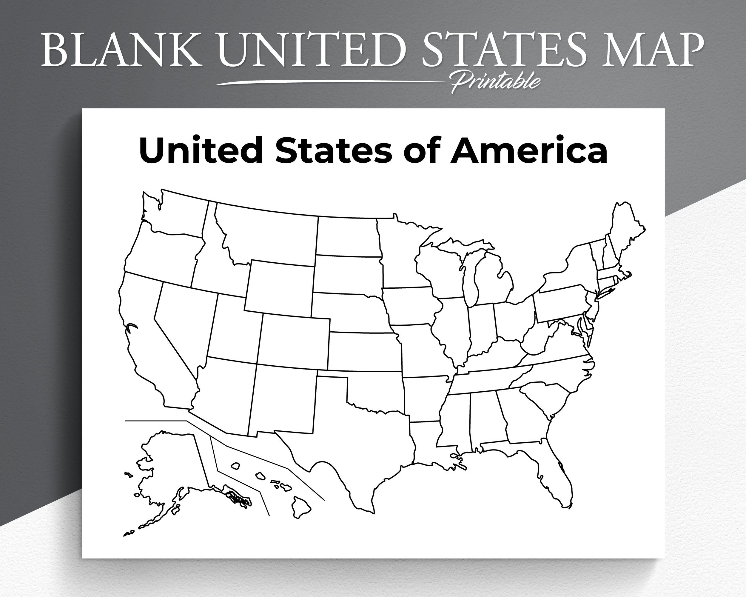 Printable Usa Map - Worksheets Library intended for Blank Map of the United States Printable