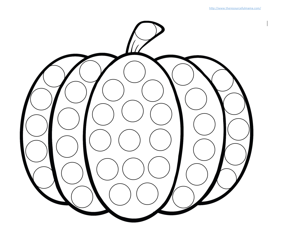 Pumpkin Do A Dot Worksheet - The Resourceful Mama throughout Do A Dot Art Printables