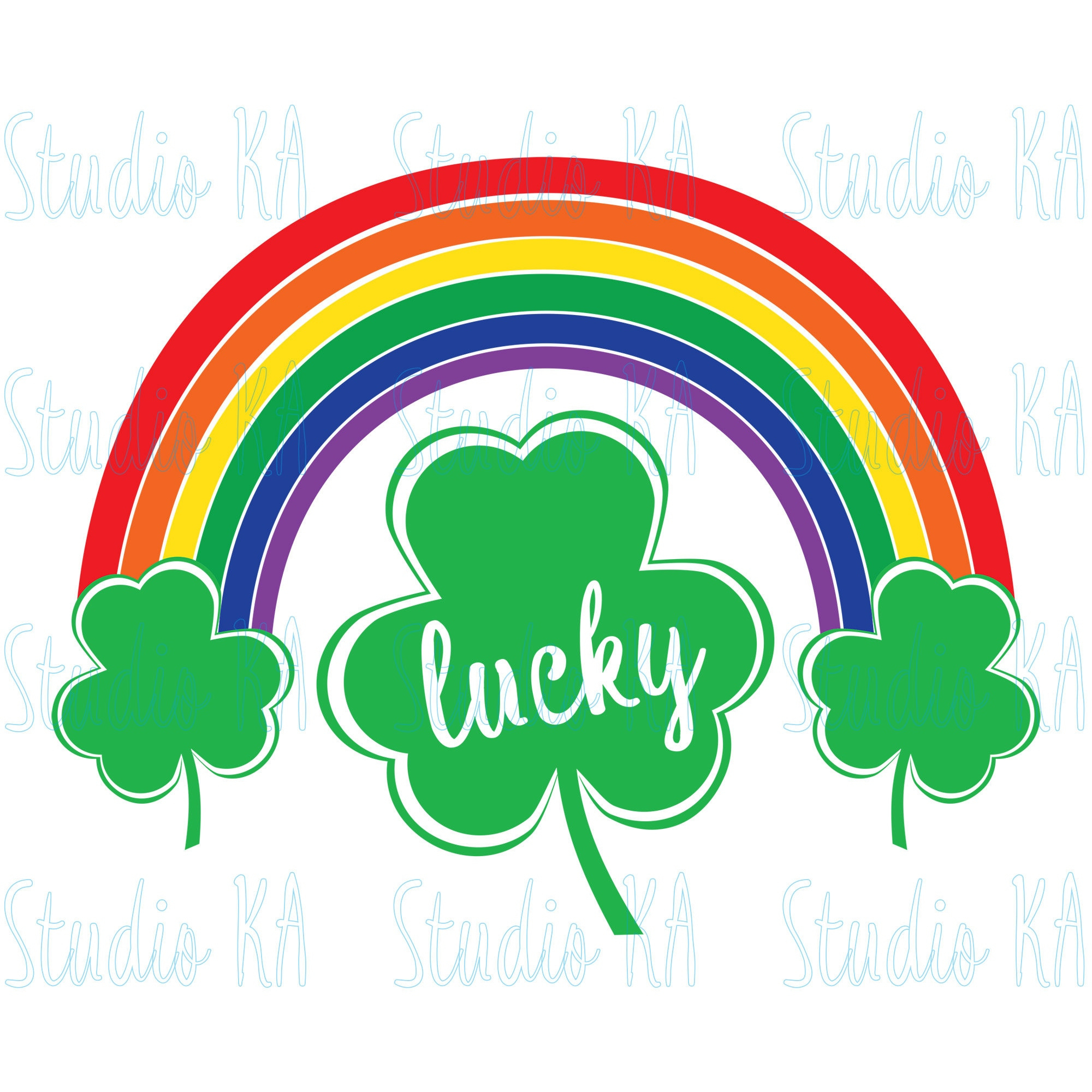 Rainbow St Patricks Svg, Rainbow Svg, Luck Of The Irish Svg, Lucky for St Patricks Day Rainbow Printable
