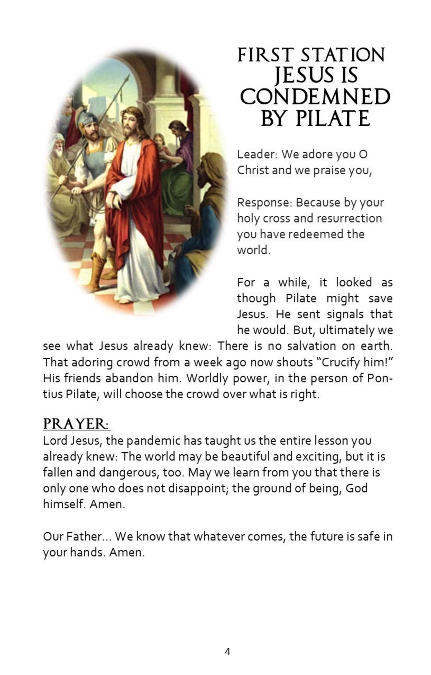 Resource - Way Of The Cross For Pandemic Times with Stations of the Cross Prayers Printable