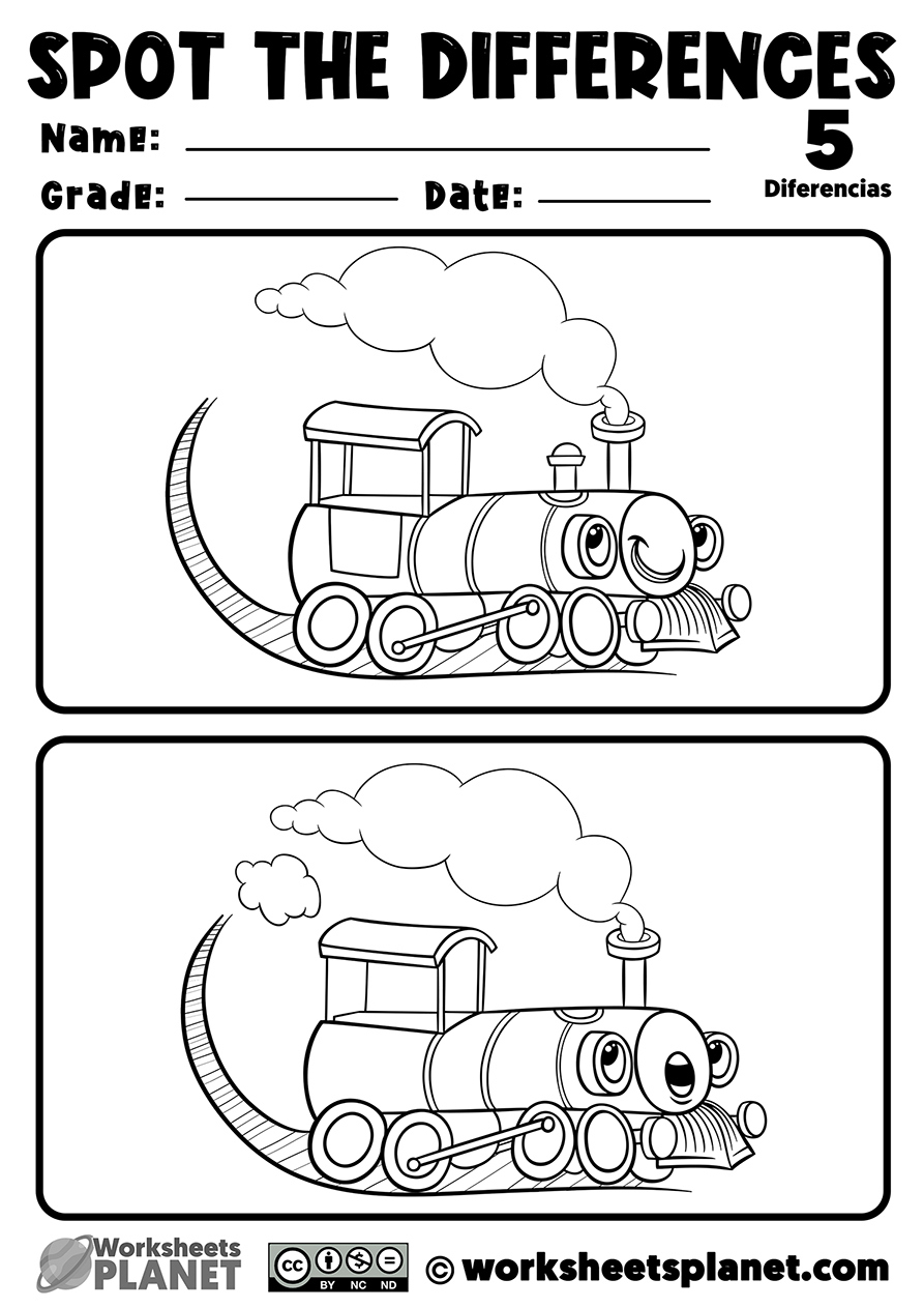 Spot The Difference Printable for Spot the Difference Printable For Kids