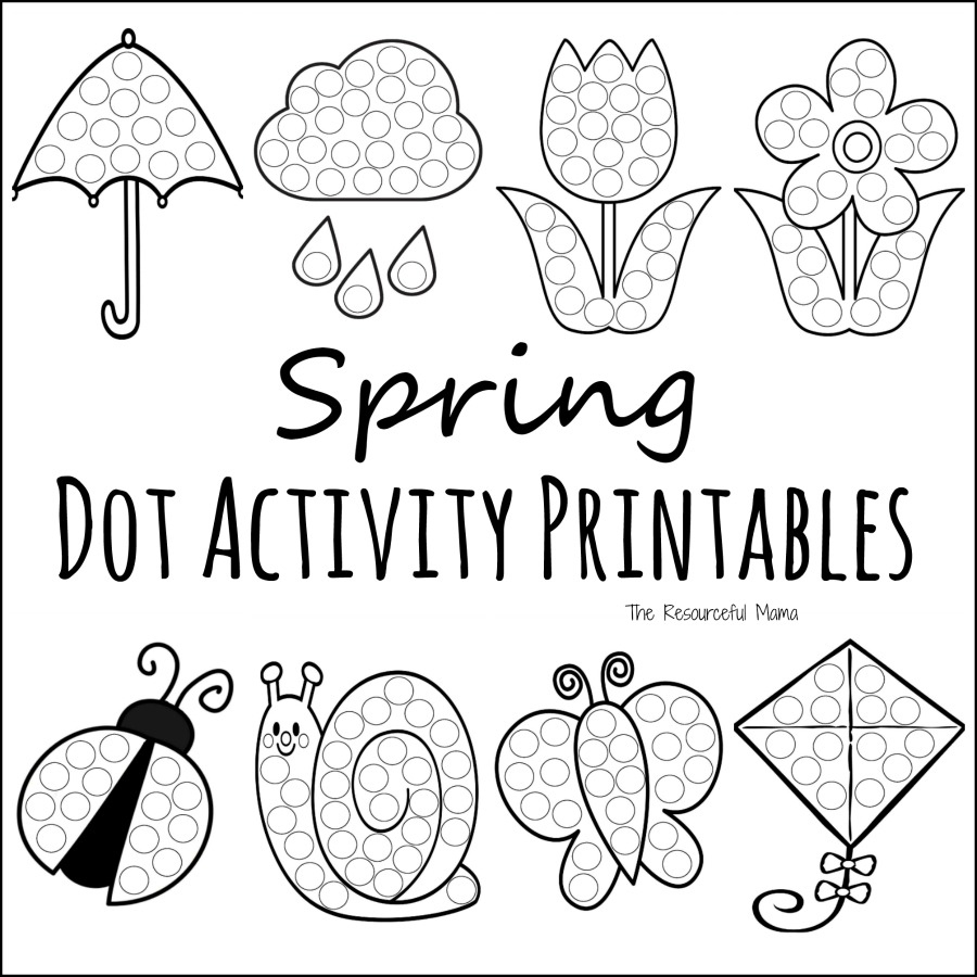Spring Do A Dot Prinables within Spring Dot to Dot Free Printables