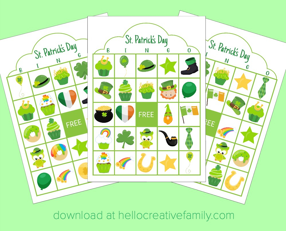 St. Patrick&#039;S Day Bingo- Free Printable - Hello Creative Family intended for St Patrick&amp;#039;s Day Bingo Cards Printable