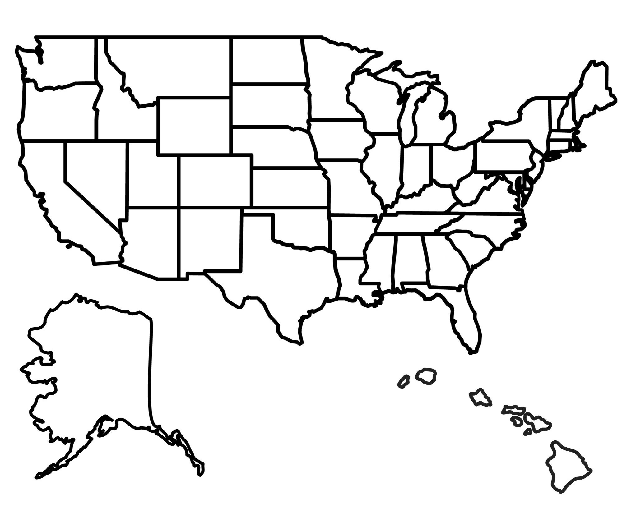 State Outlines: Blank Maps Of The 50 United States - Gis Geography pertaining to Free Printable Map of the United States Blank