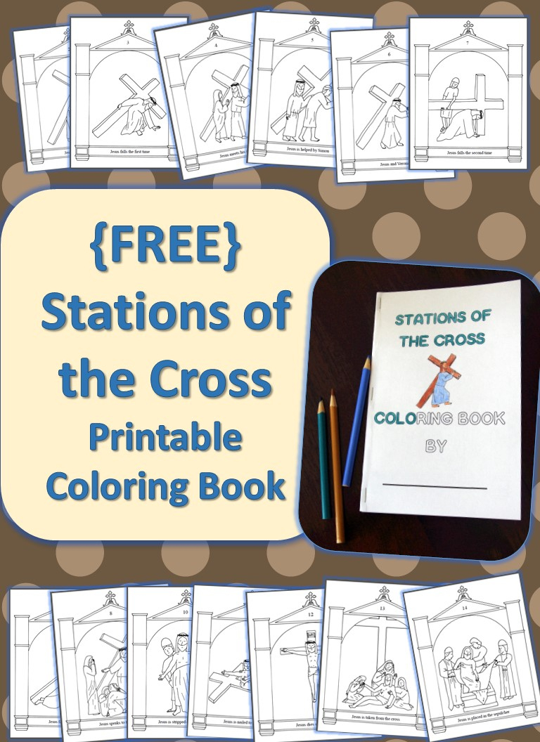 Stations Of The Cross Printable Coloring Book {Free} - Drawn2Bcreative in Stations Of The Cross Printable Free