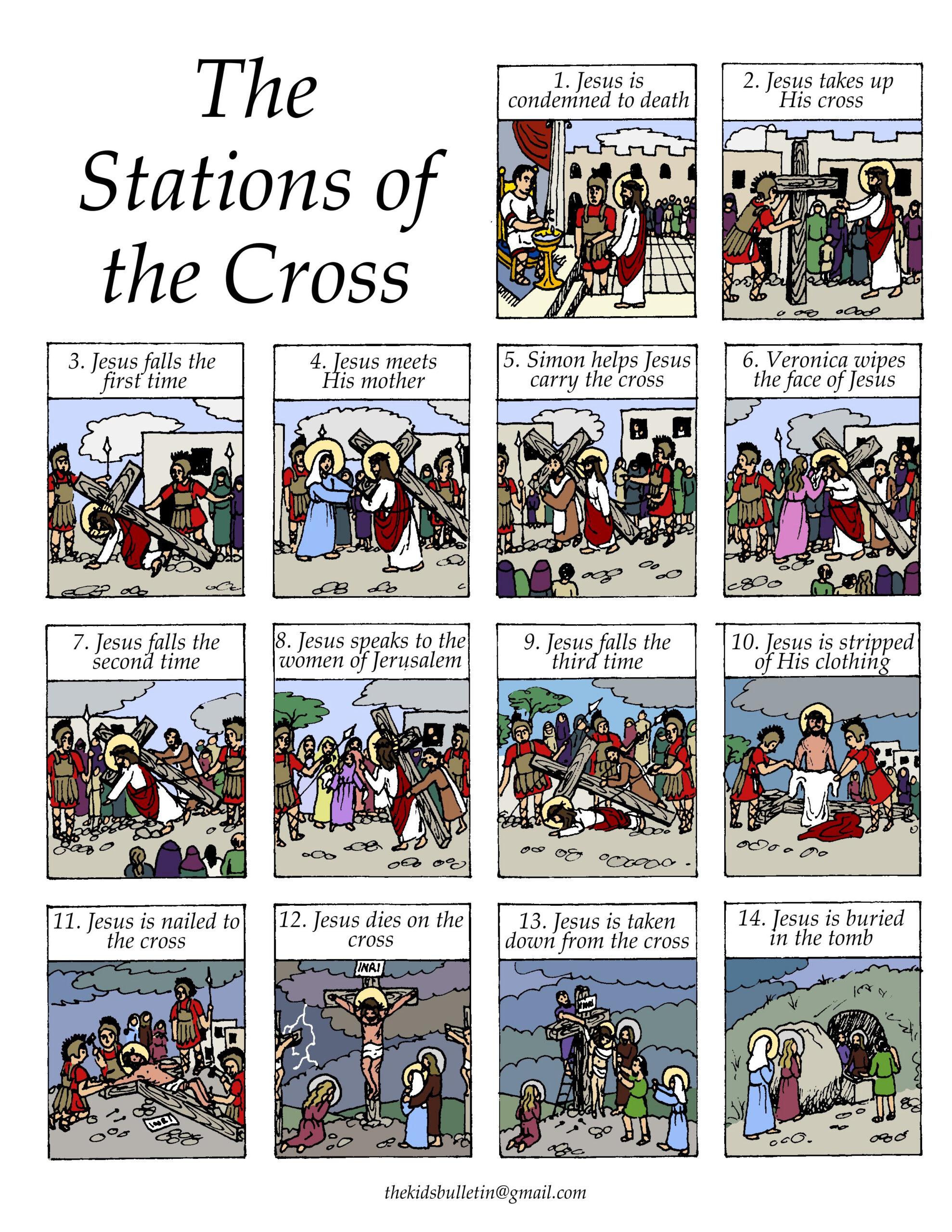 Stations Of The Cross – The Kids' Bulletin in Stations Of The Cross Printable Free