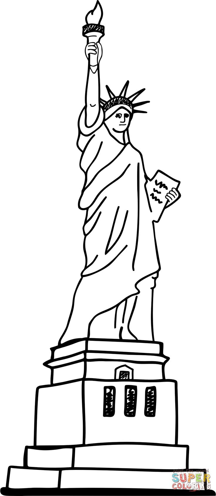 Statue Of Liberty Coloring Page | Free Printable Coloring Pages throughout Statue of Liberty Printable Image