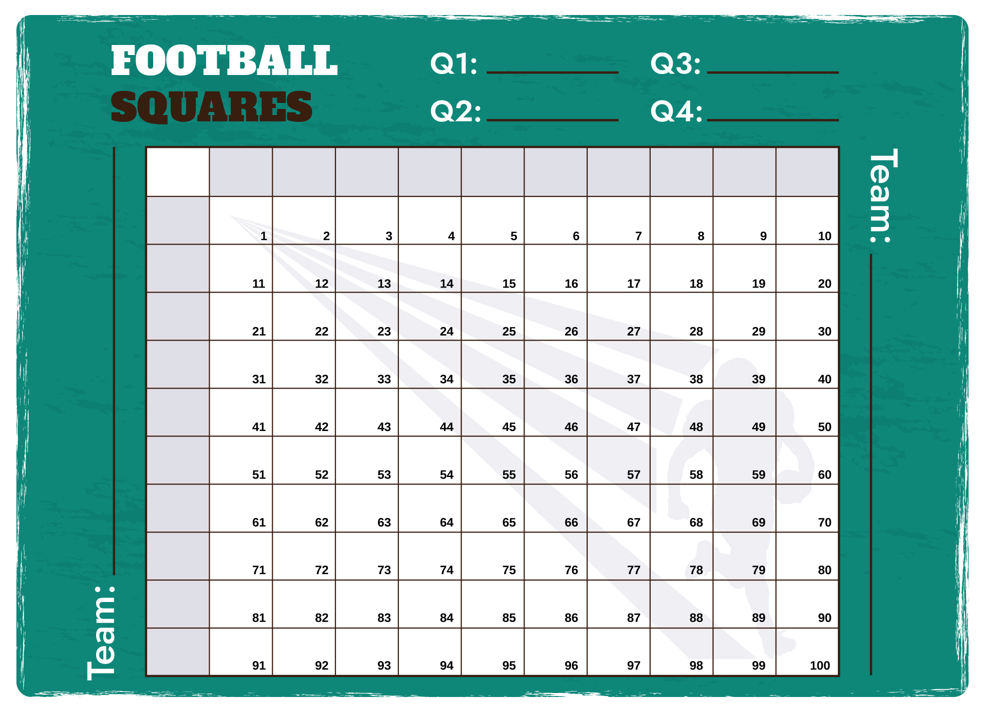 Super Bowl Squares With Numbers Free Google Docs Template - Gdoc.io with regard to Free Printable Football Squares 100