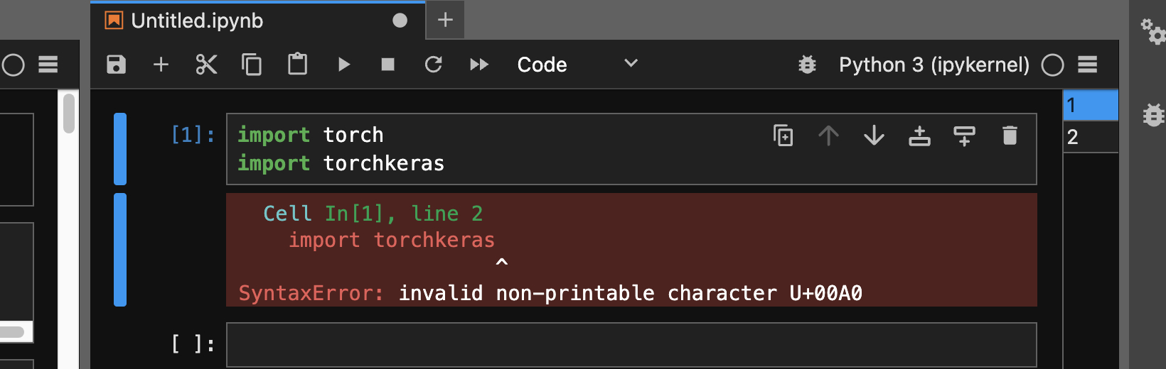 Syntax Error - When I Use Jupyterlab In Google Chrome To Write in Syntaxerror: Invalid Non Printable Character U+00a0