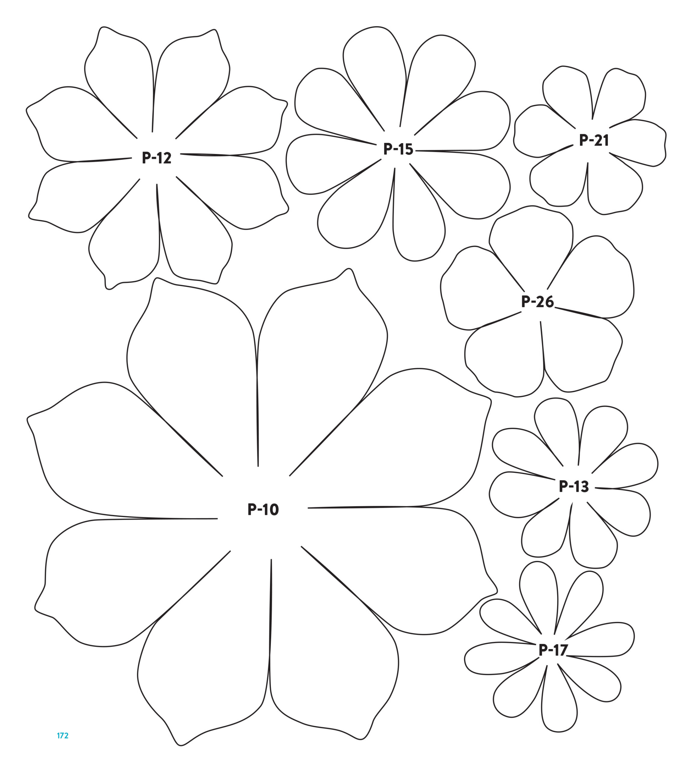Templates inside Free Paper Flower Templates Printable