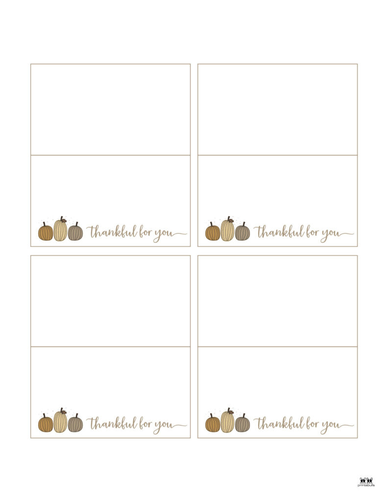Thanksgiving Place Cards - 15 Free Printable Sets | Printabulls within Thanksgiving Place Cards Template Free Printable