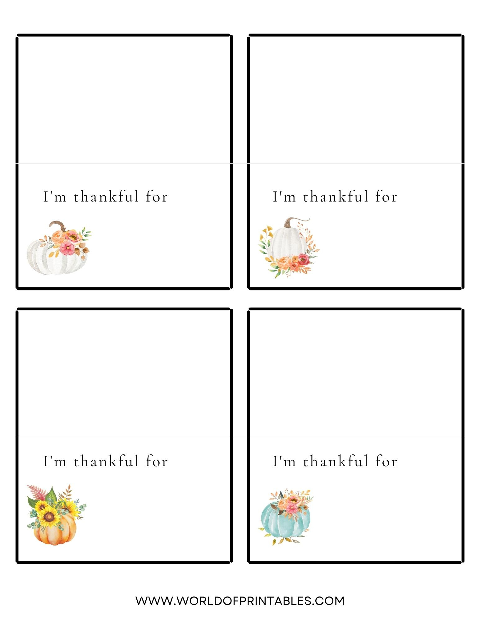 Thanksgiving Place Cards | Free Printables - Just Customize & Print! in Thanksgiving Place Cards Template Free Printable