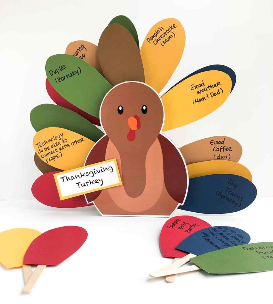 Thanksgiving Turkey" Craft For Kids (Free Printable) - Mindymakes pertaining to Cut Out Printable Thanksgiving Crafts