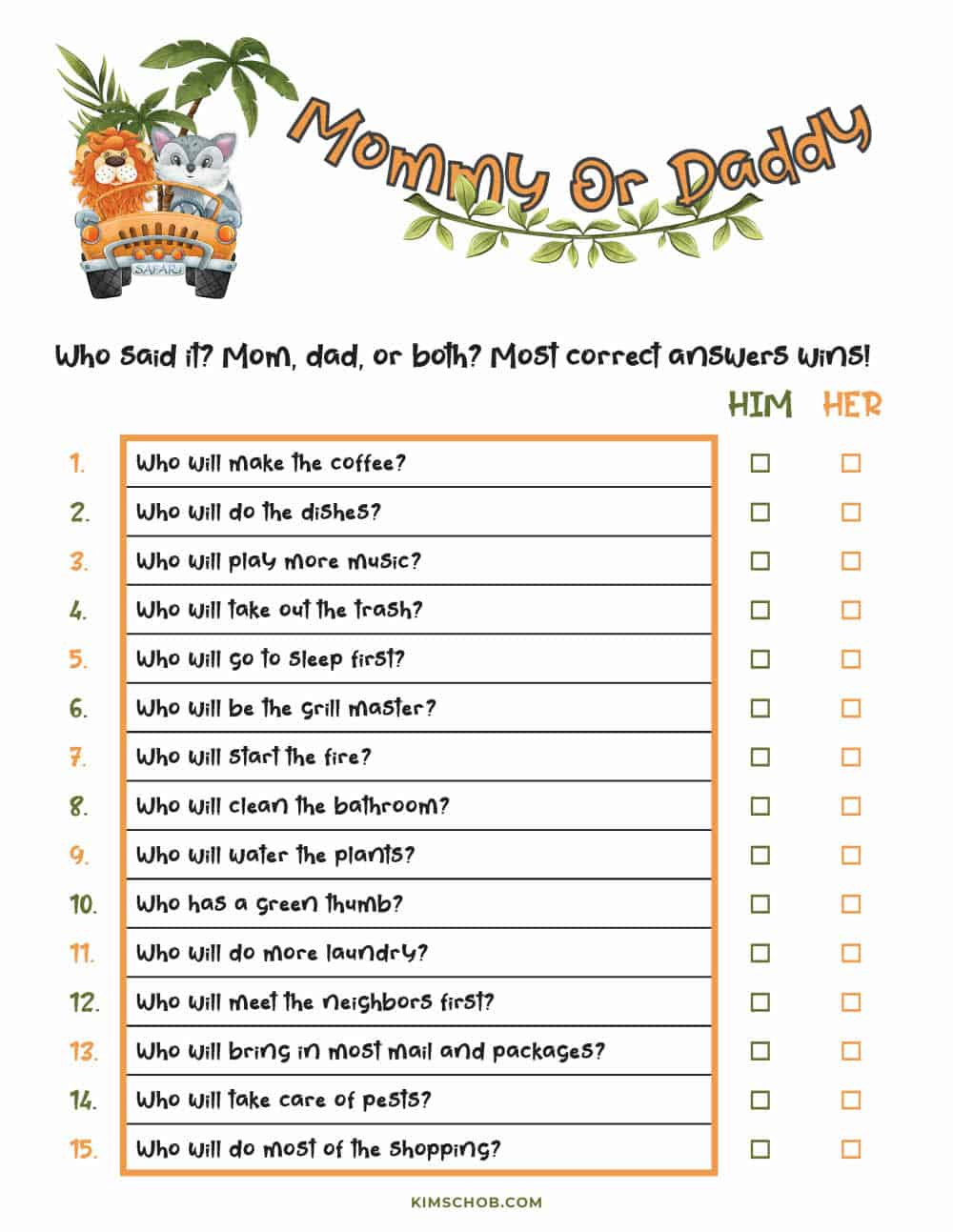 The Best Gender Reveal Games To Keep Them Guessing - Kim Schob with Gender Reveal Games Printable Free