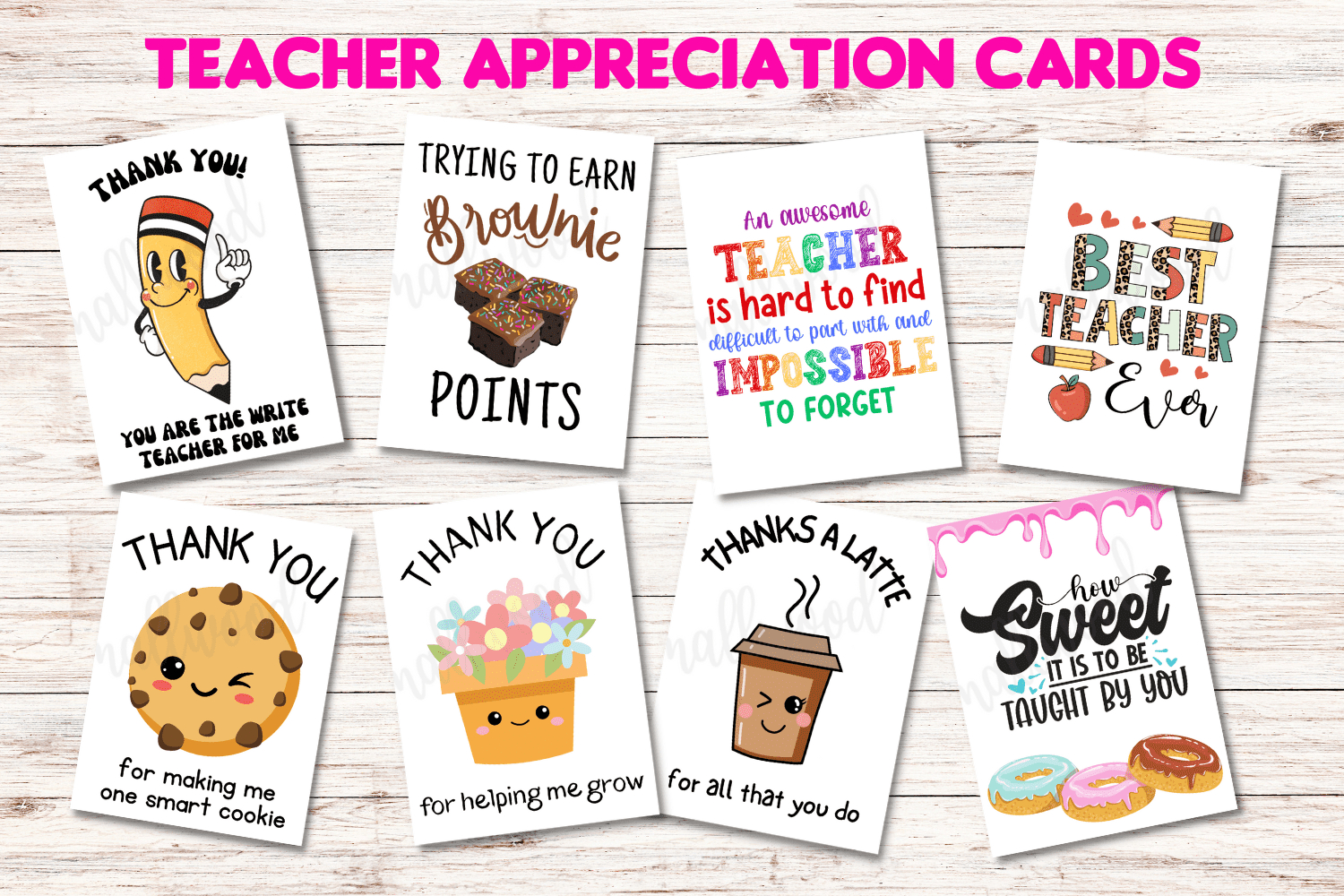 The Best Teacher Thank You Cards (21 Free Printables) - Cassie within Teacher Appreciation Week Cards Printable Free
