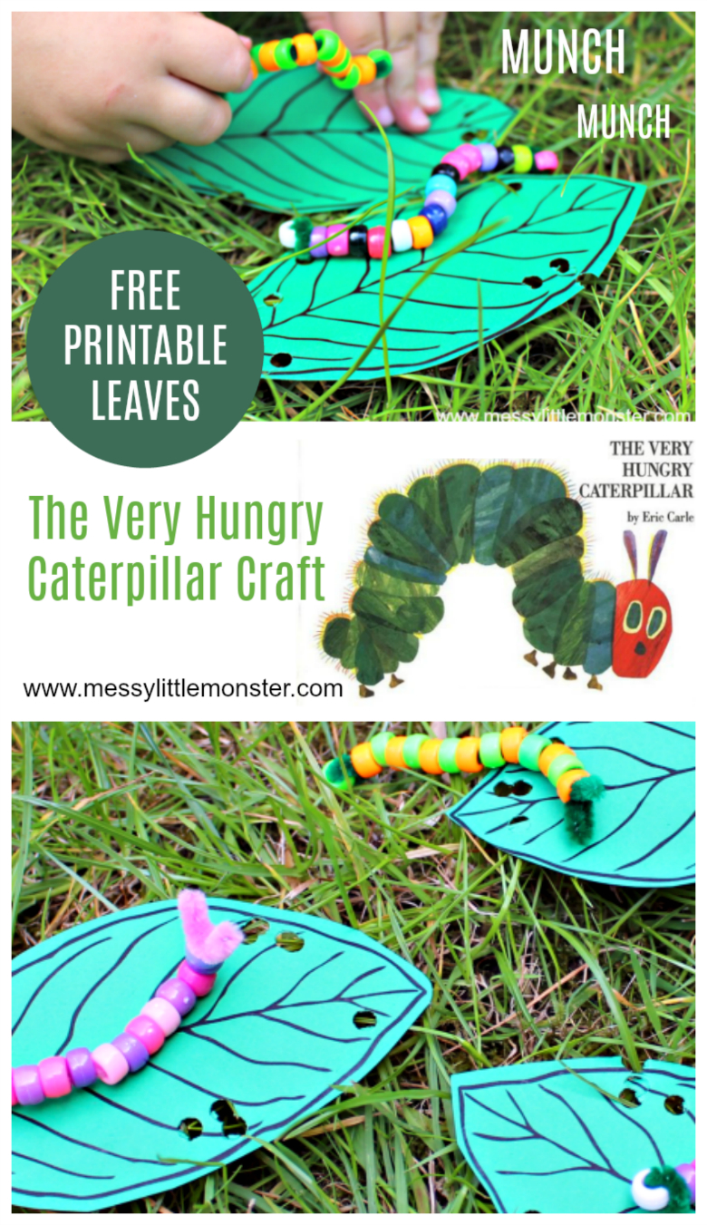 The Very Hungry Caterpillar Craft With Free Printable Leaves with regard to Very Hungry Caterpillar Craft Printable