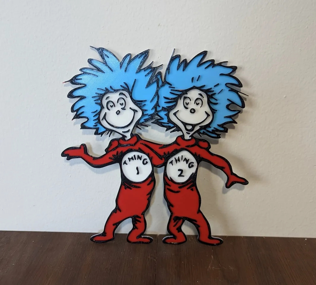 Thing 1 And Thing 2Imagine That | Download Free Stl Model throughout Thing 1 And Thing 2 Printables
