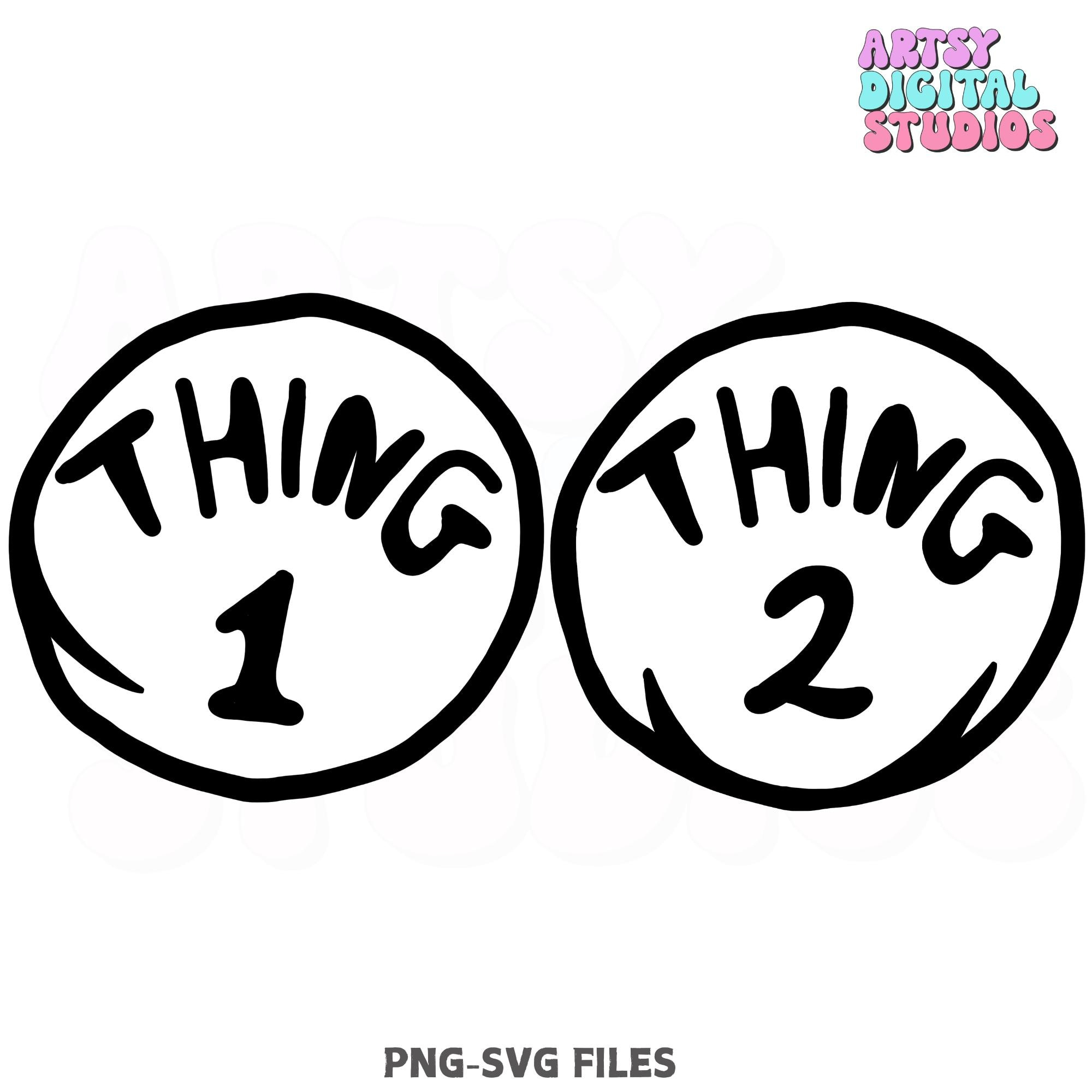 Thing 1 Thing 2 Printable - Etsy Australia intended for Thing 1 and Thing 2 Printables