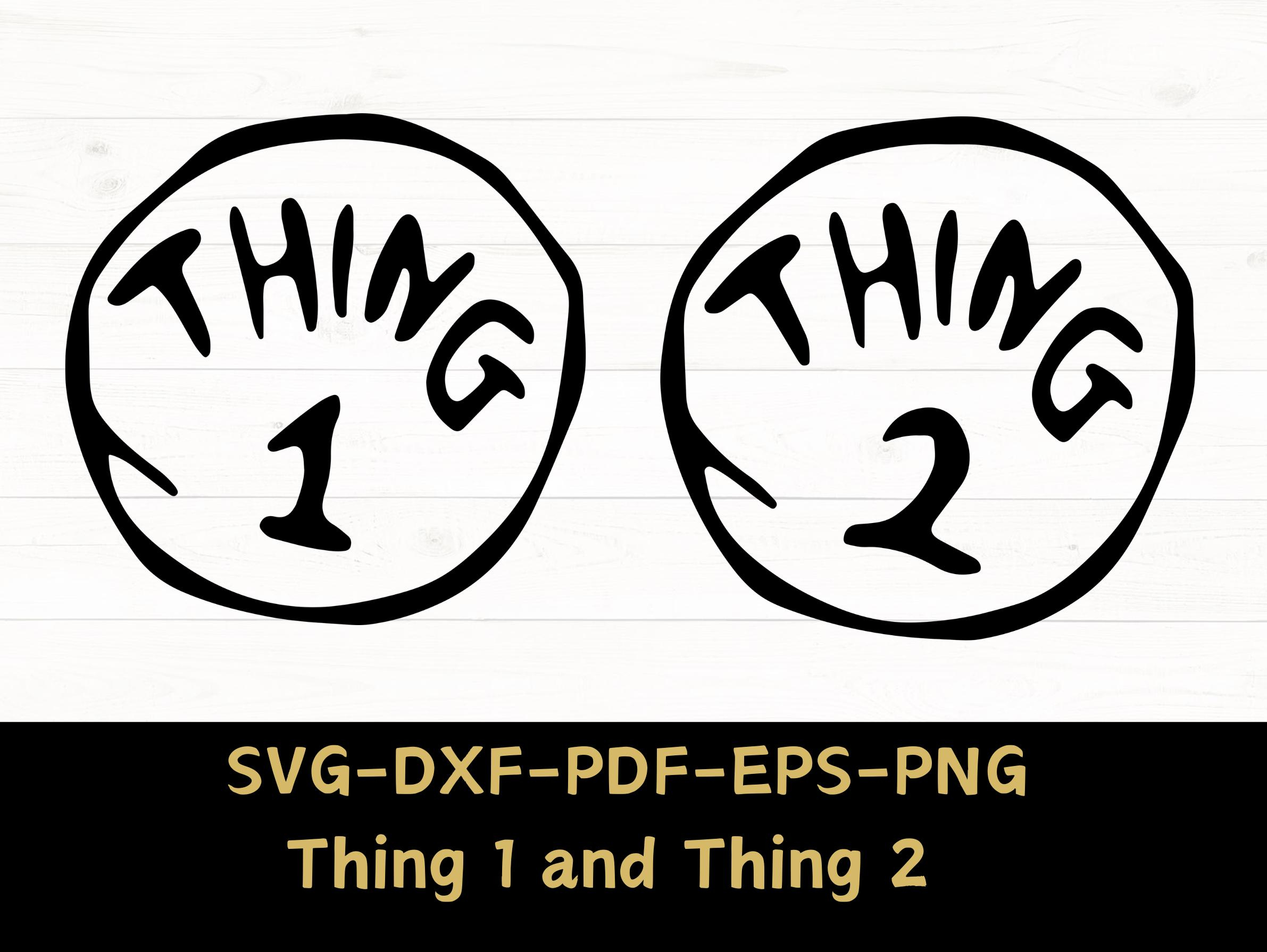 Thing 2 Pdf - Etsy regarding Thing One And Thing Two Printables