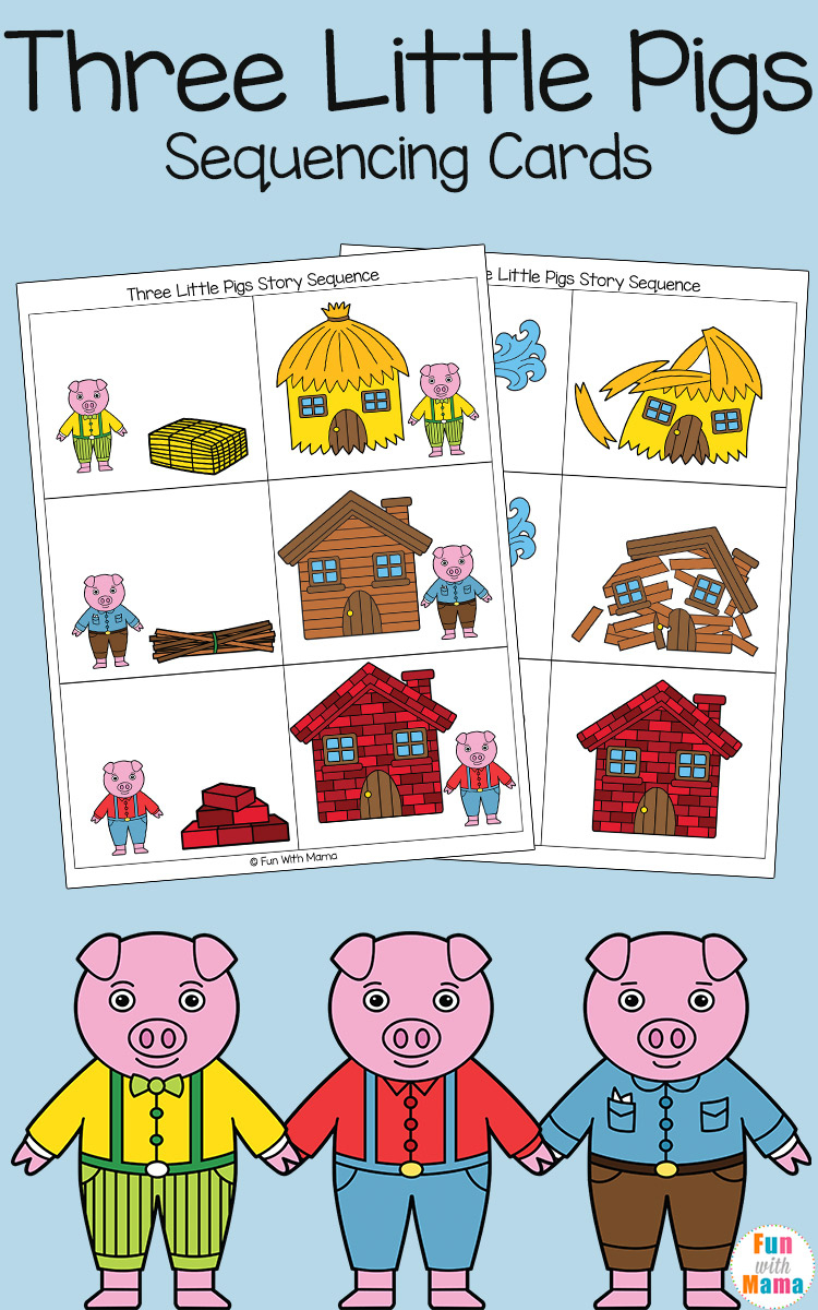 Three Little Pigs Sequencing Cards - Fun With Mama regarding Three Little Pigs Free Printables