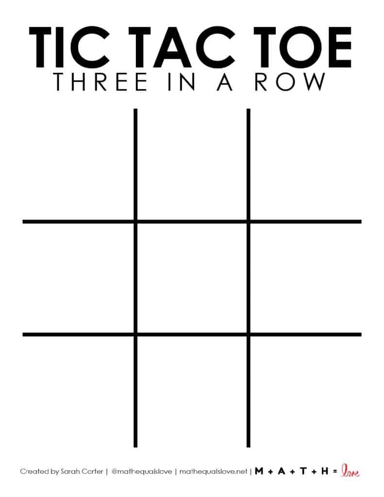 Tic Tac Toe Board Printable (Free Pdf Templates) for Tic Tac Toe Printable