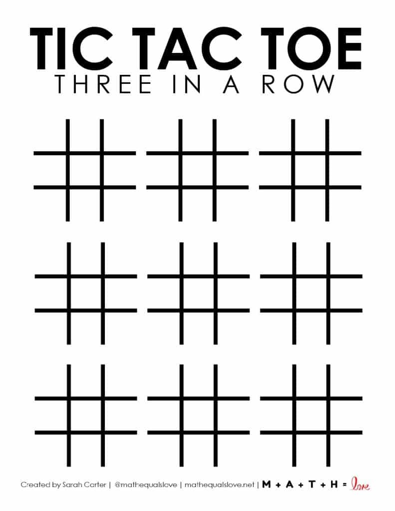 Tic Tac Toe Board Printable (Free Pdf Templates) regarding Tic Tac Toe Printable