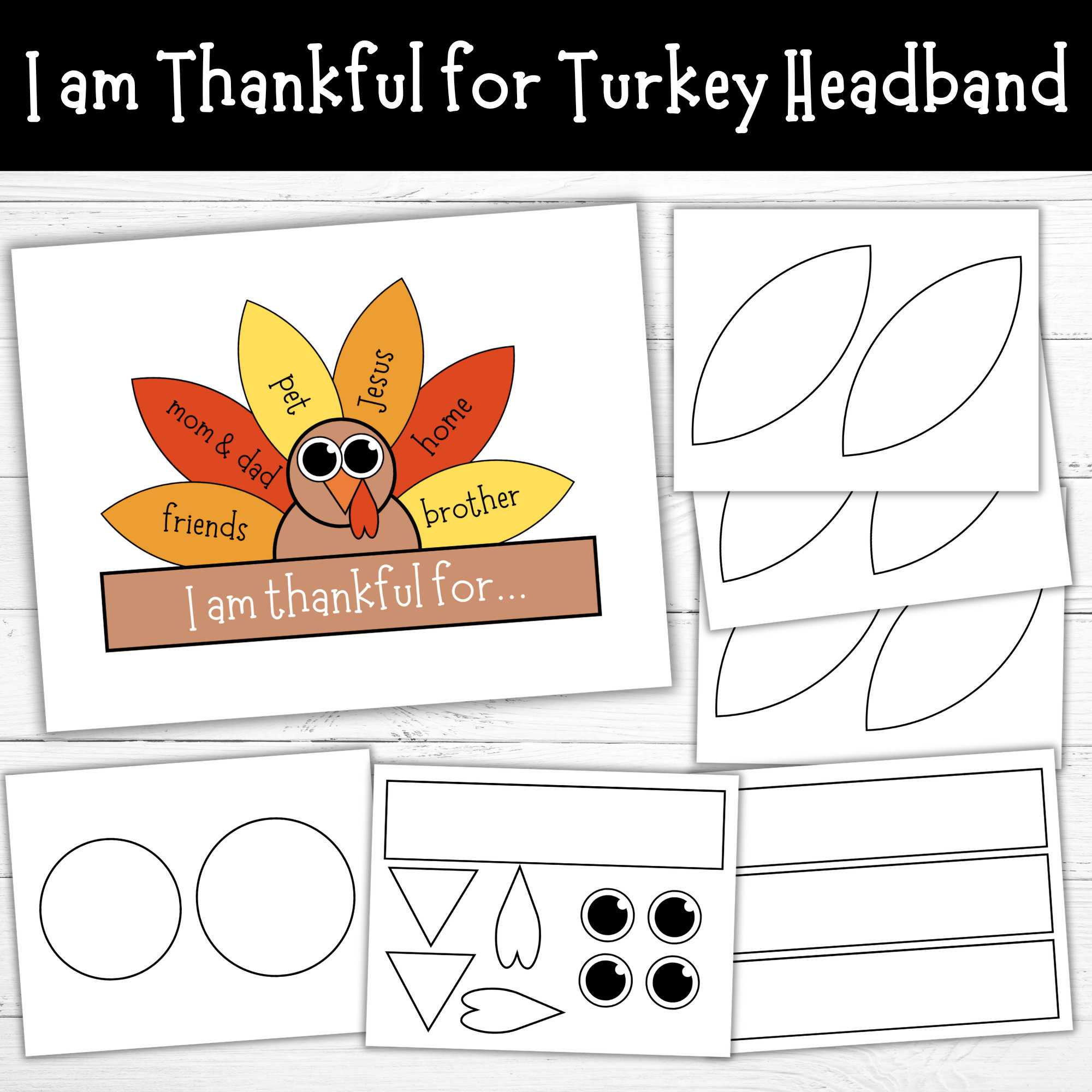Turkey Headband Craft, Turkey Hat Paper Crown, Thanksgiving Turkey regarding Thanksgiving Turkey Headband Craft Printable