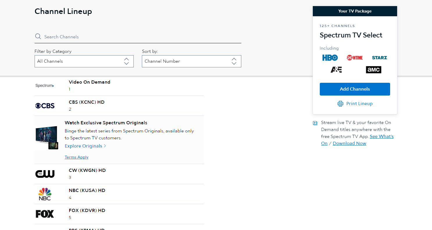 Tv Channel Lineup | Spectrum Support pertaining to Spectrum Tv Choice 15 Channel Lineup Printable
