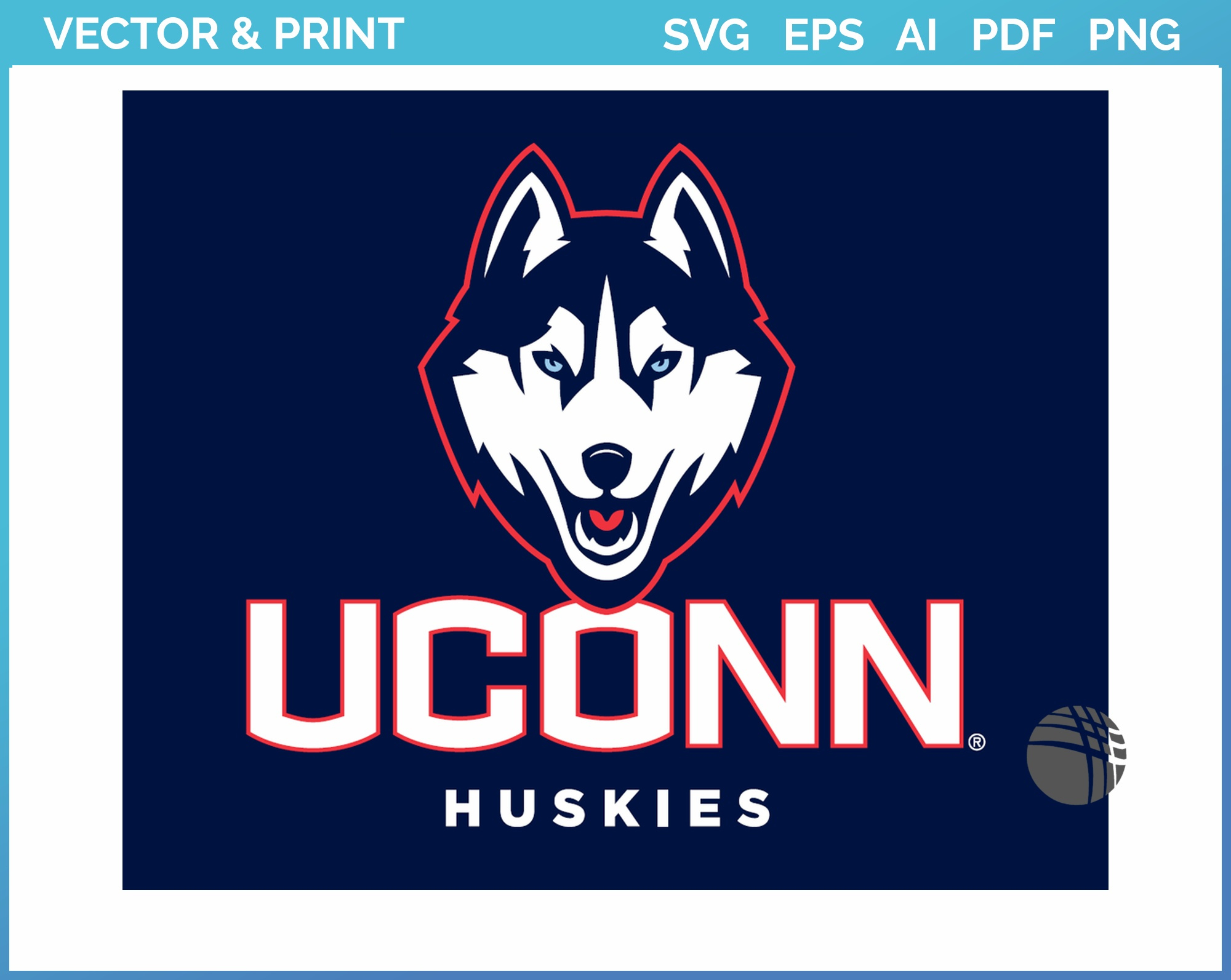 Uconn Huskies - Alternate Logo (2013) - College Sports Vector Svg Logo In 5 Formats intended for Uconn Women's Basketball Printable Logo