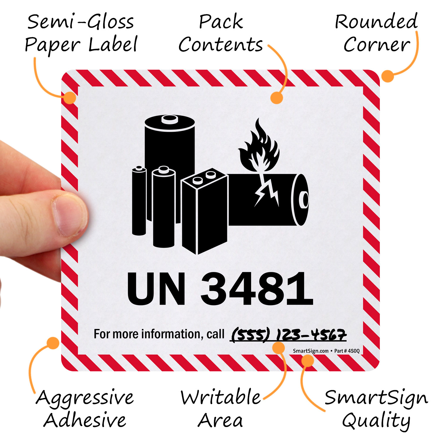 Un 3481 Label - Lithium Battery Labels, 250 Labels/Roll, Sku: Lb-2997 inside Ups Lithium Battery Label Printable