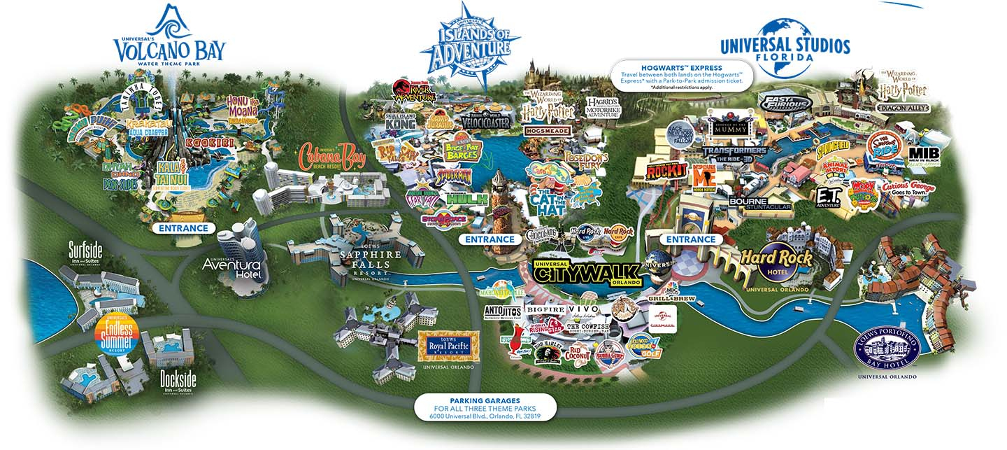 Universal Orlando Resort Park Maps - Universal Studios Orlando with regard to Universal Studios Orlando Printable Map