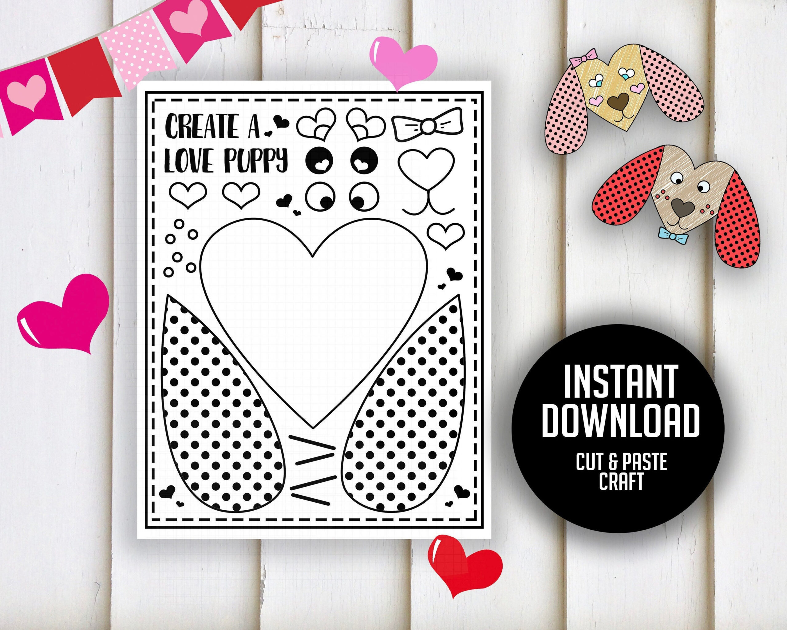 Valentine Cut And Paste Printable - "Valentine Crafts" Kids for Valentines Cut and Paste Printables