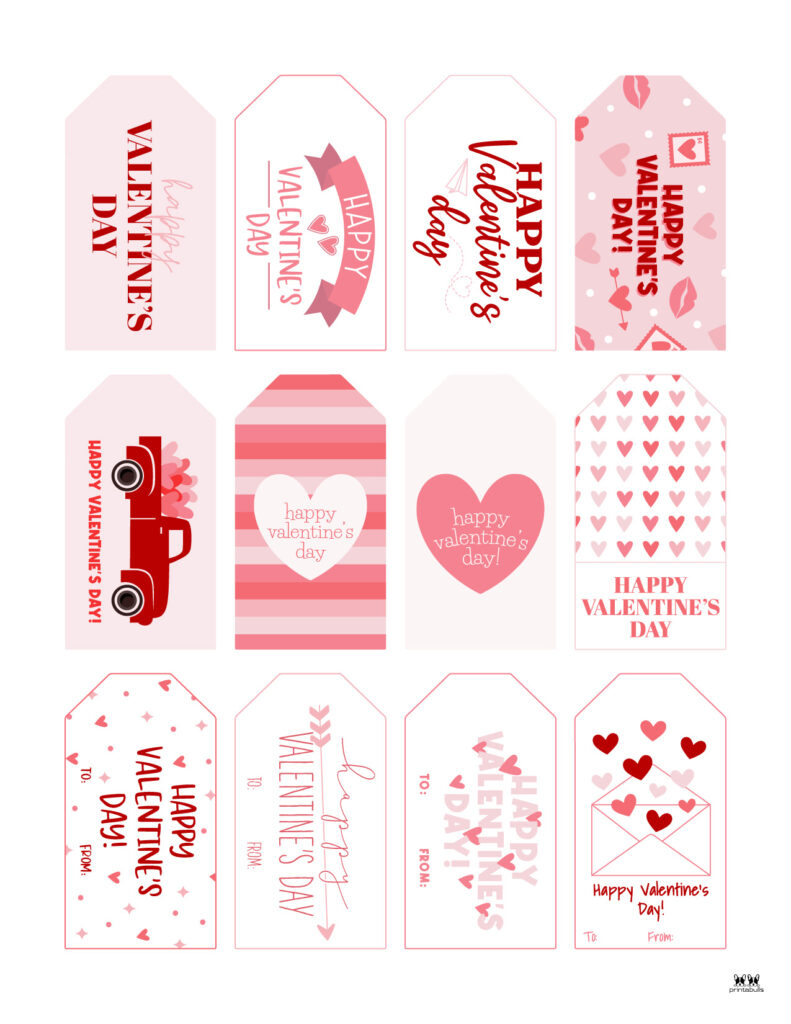 Valentine Tags - 300 Free Printable Tags | Printabulls within Valentine Gift Tags Free Printable