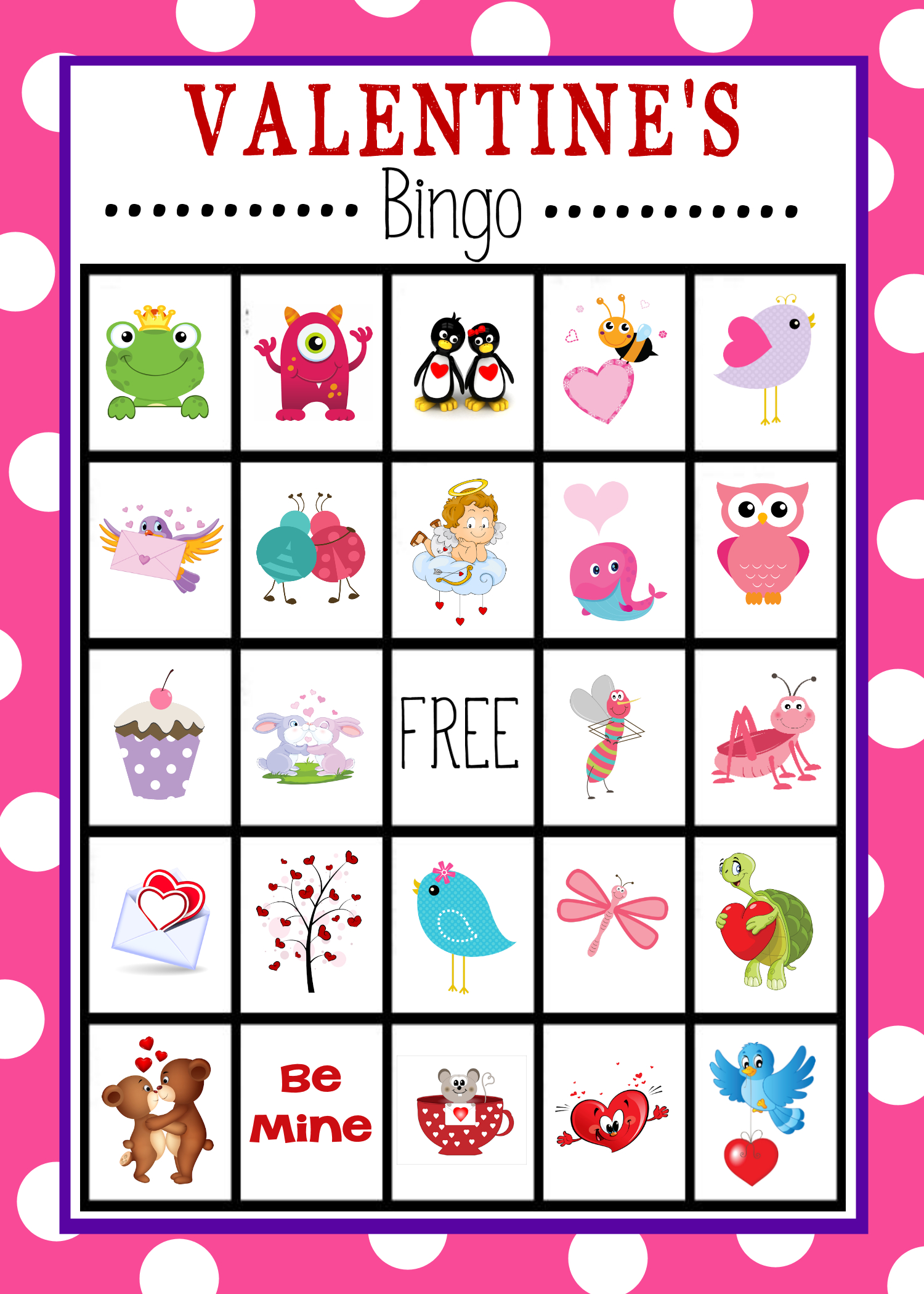 Valentine'S Bingo Game - Crazy Little Projects within Valentine Bingo Game Printable Free