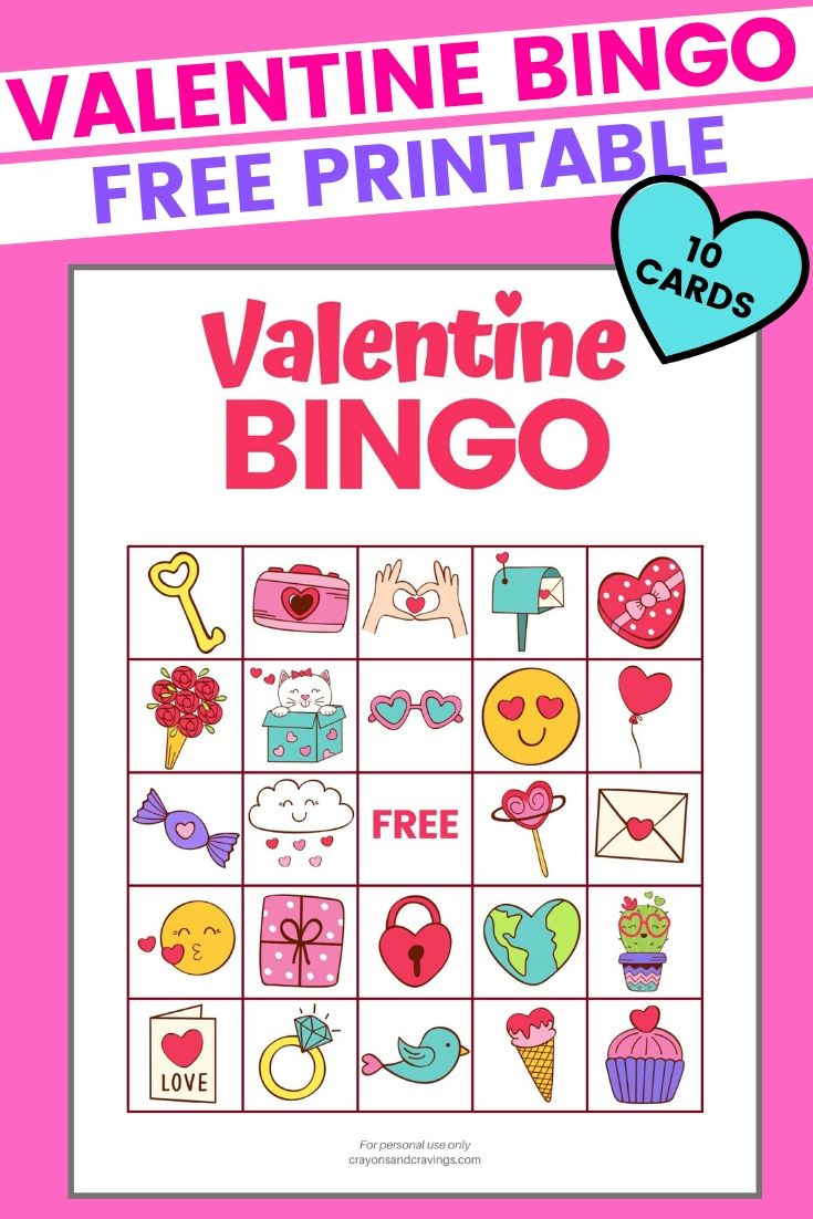 Valentine'S Day Bingo - Free Printable Bingo Cards intended for Valentine Bingo Game Printable Free