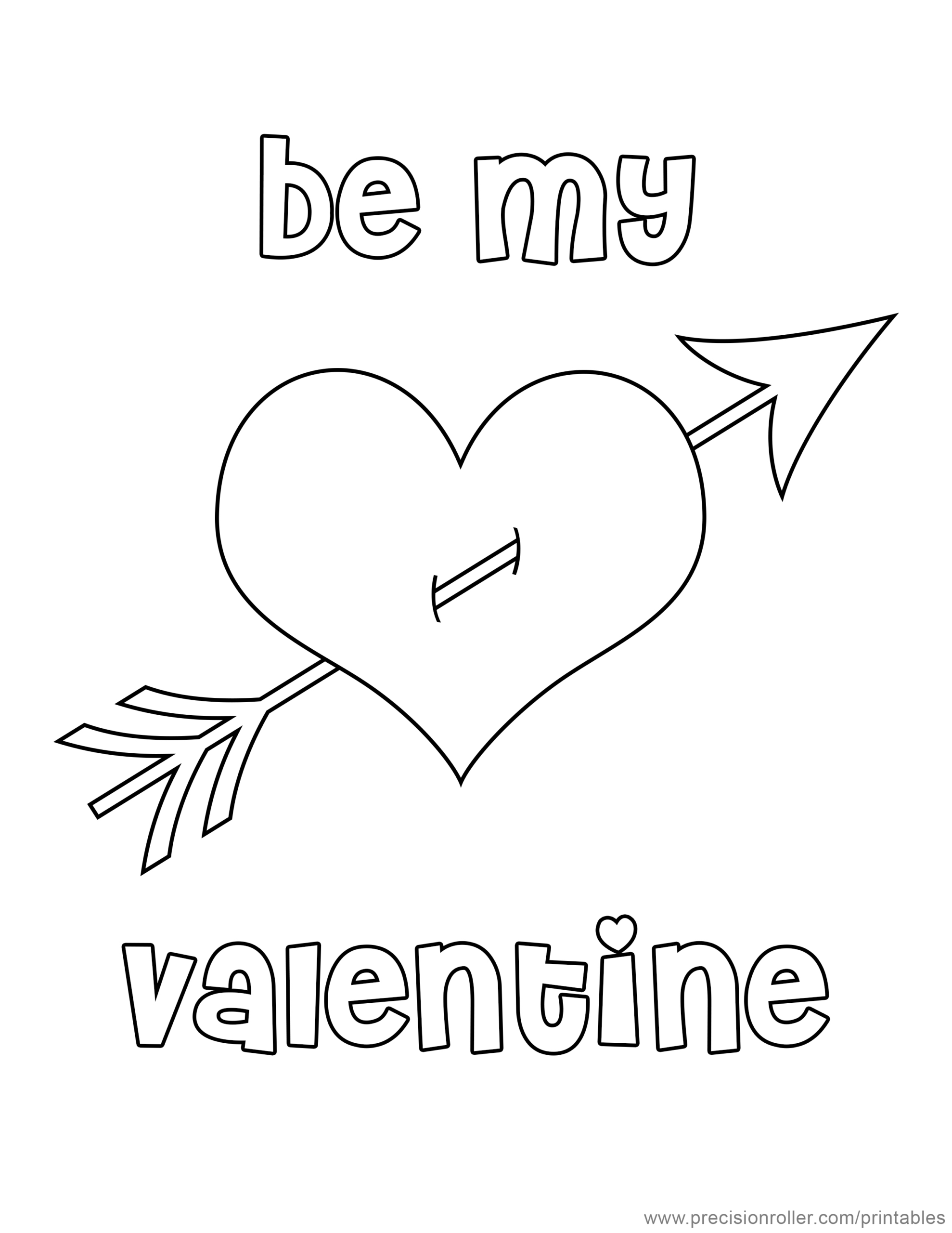 Valentine'S Day Heart Coloring Page - Precision Printables pertaining to Printables For Valentine'S Day