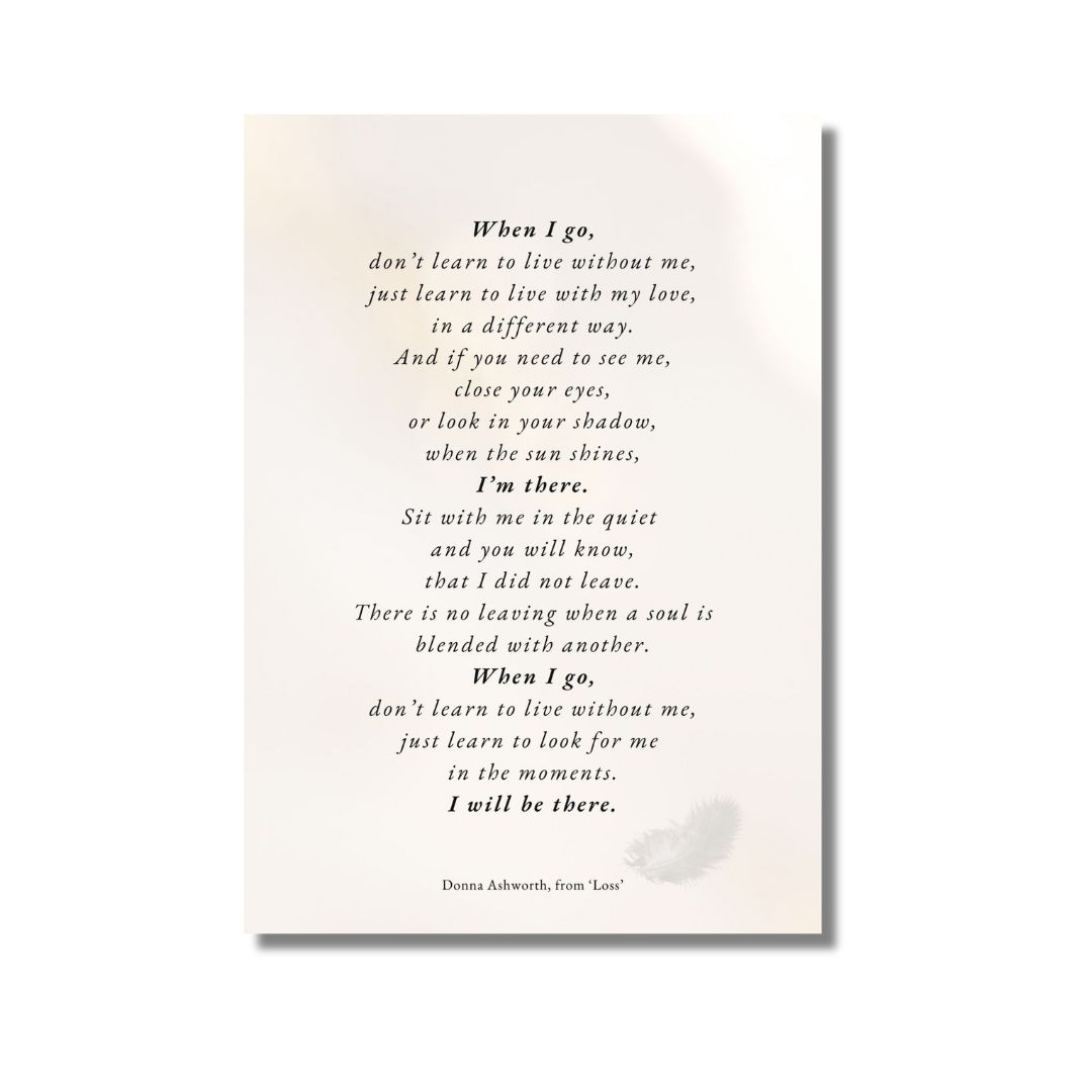 When I Go Donna Ashworth Poem Greeting Card | Donna Ashworth inside When I Go Poem Printable