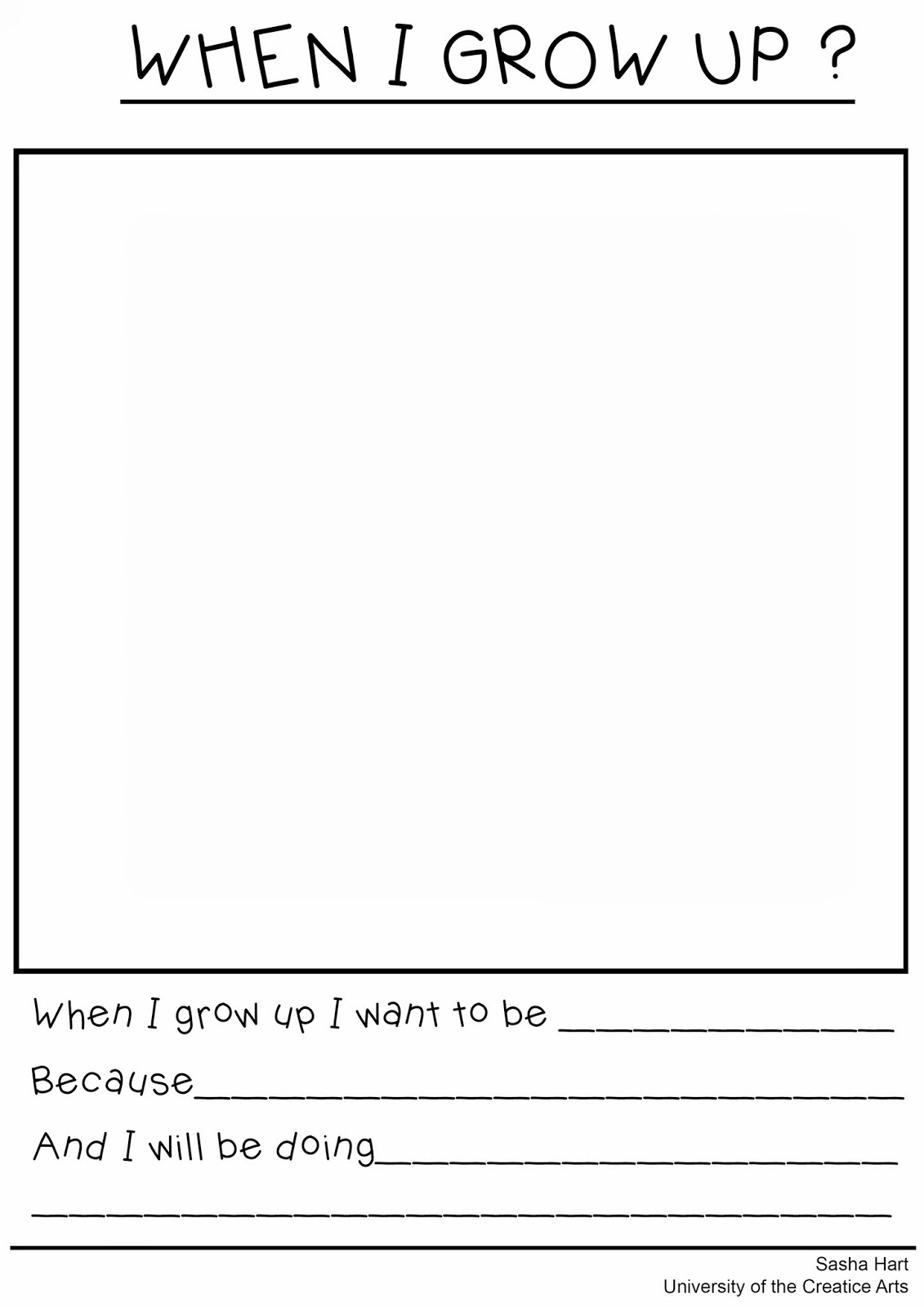 When I Grow Up Worksheet | Worksheets For Kids, When I Grow Up pertaining to When I Grow Up Template Printable Free