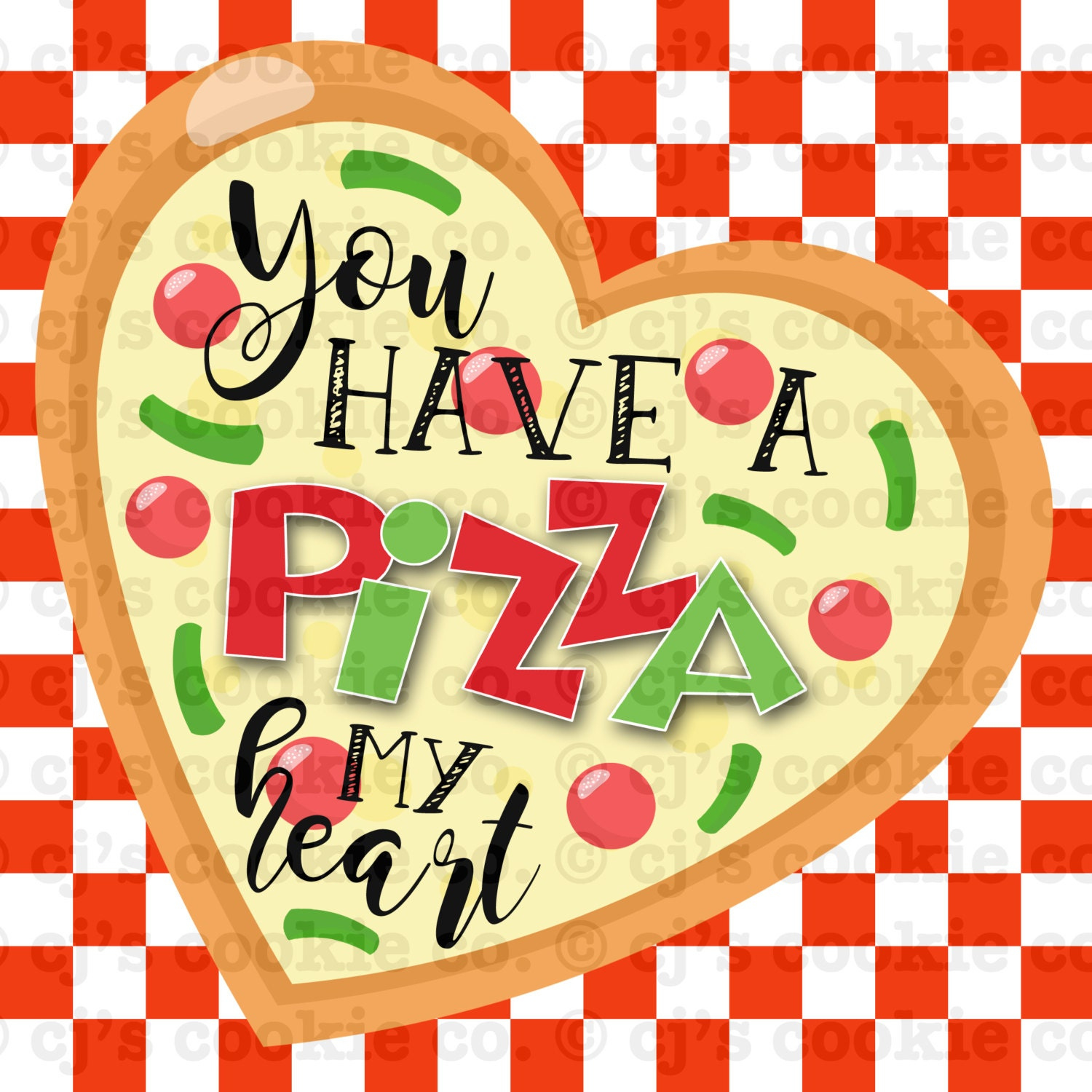 You Have A Pizza My Heart Valentinstag Printable Tags - Etsy.de with regard to You Have A Pizza My Heart Printable