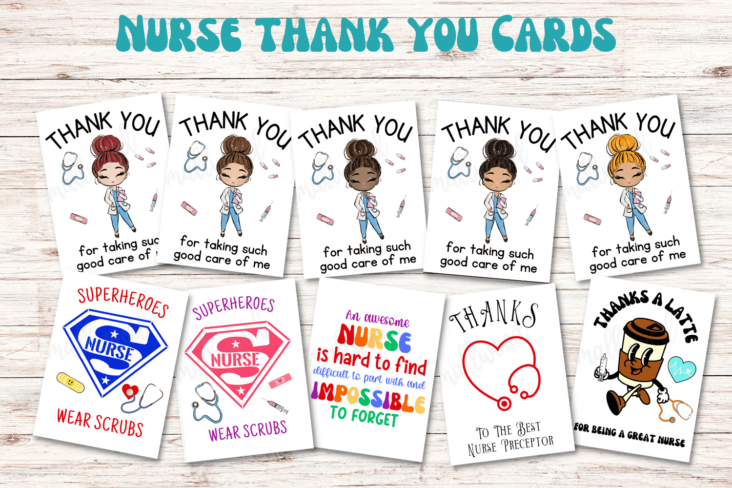 10 Cute Nurse Thank You Cards (Free Printable) - Cassie Smallwood throughout Nurse Thank You Cards Printable