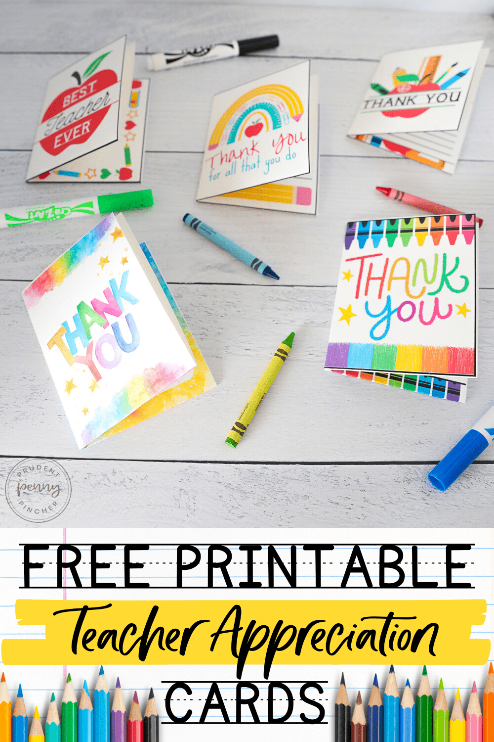 10 Free Teacher Appreciation Card Printables - Prudent Penny Pincher inside Free Printable Teacher Thank You Cards