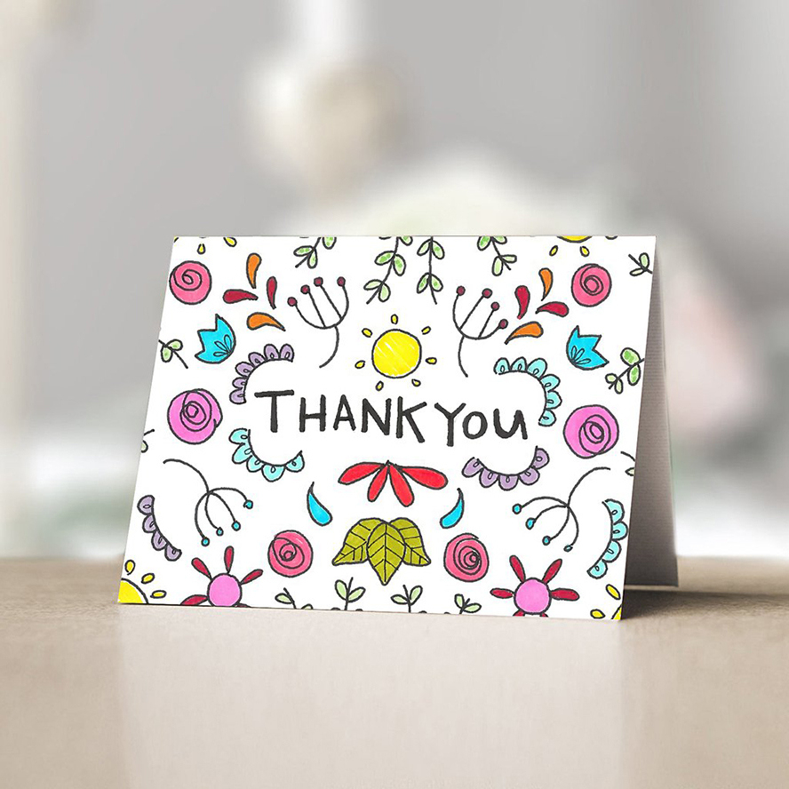 10 Thank You Card Designs And What To Write | Journal regarding Thank You Card Design