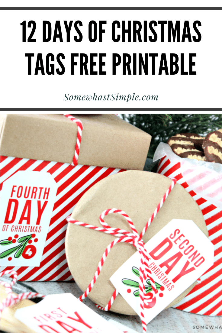 12 Days Of Christmas Tags Free Printable | Somewhat Simple within Free Printable 12 Days of Christmas Tags