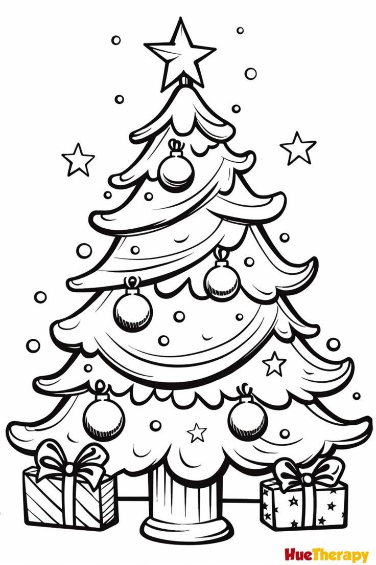 13 Free Printable Christmas Tree Coloring Pages for Christmas Printable Pictures
