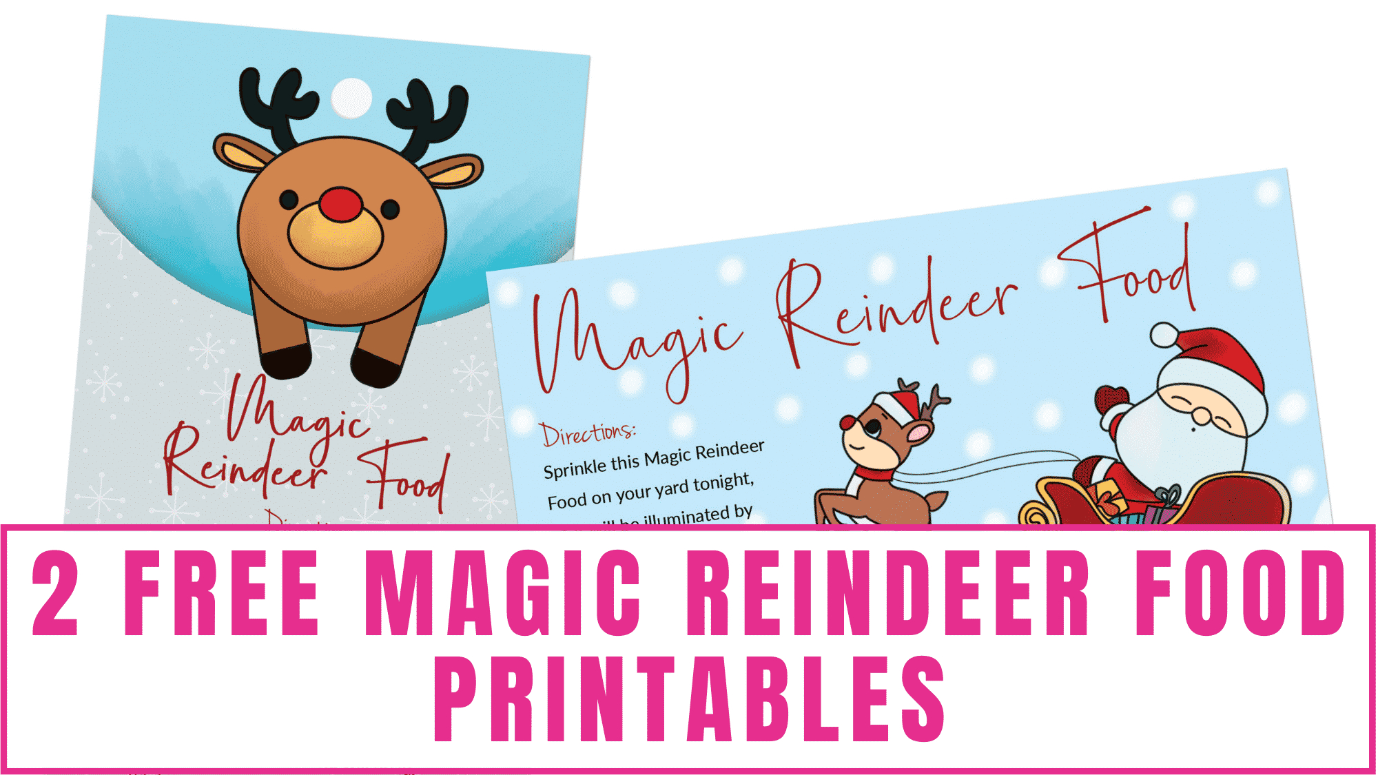 2 Free Magic Reindeer Food Printables inside Template Reindeer Food Printable