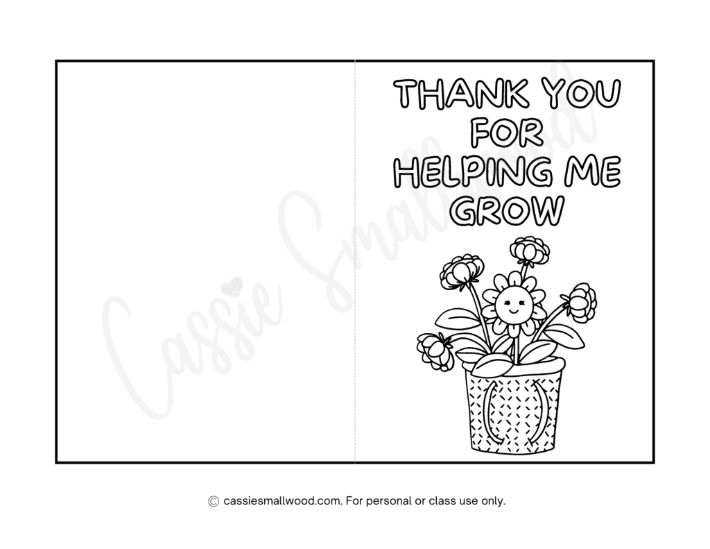 22 Cute Teacher Appreciation Coloring Pages (And Cards!) - Cassie with Free Printable Coloring Thank You Cards