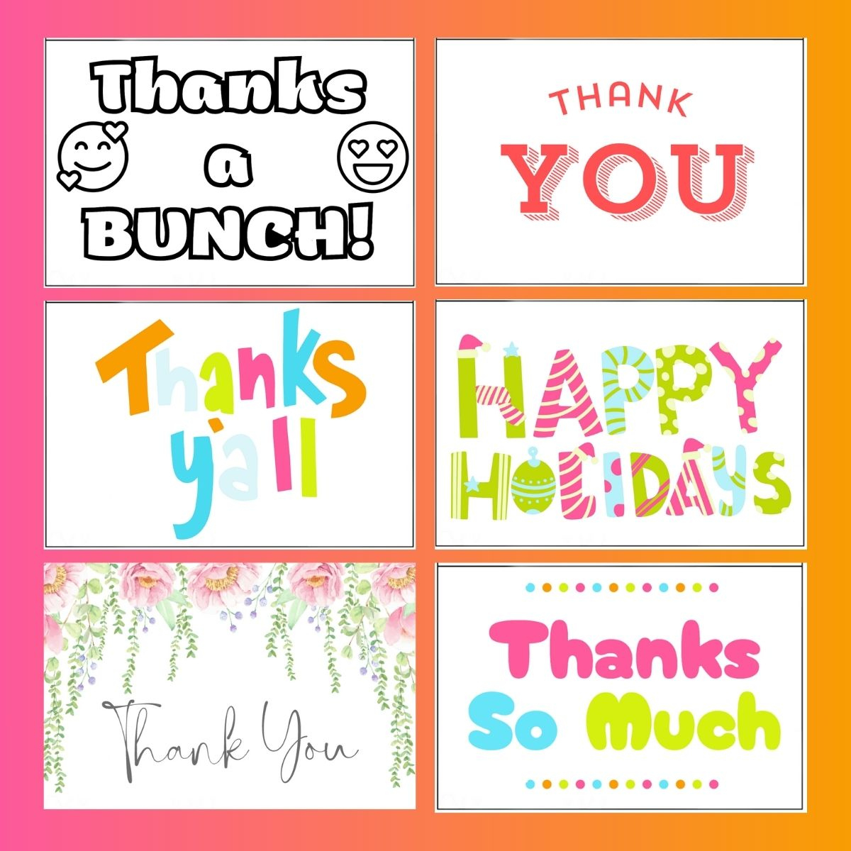 24 Free Printable Thank You Cards | Lamberts Lately inside Free Thank You Cards Printable
