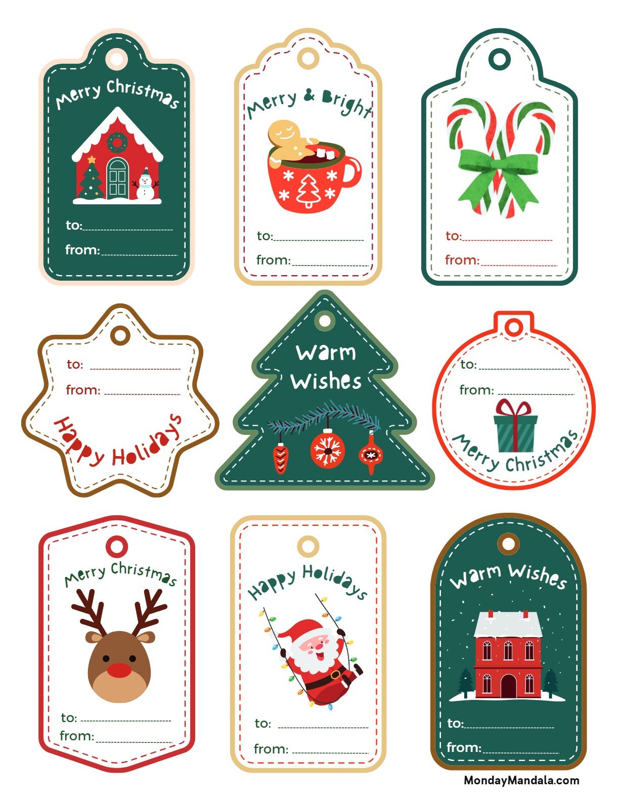 25 Free Printable Christmas Gift Tags | Baking You Happier pertaining to Merry Christmas Tags Free Printable