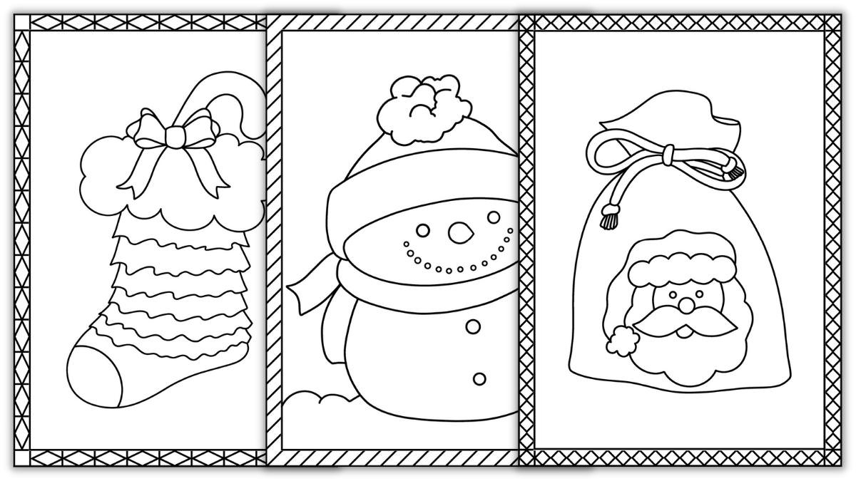 3 Cute Free Printable Holiday Cards To Color (For Kids &amp;amp; Adults with regard to Printable Christmas Card Template For Kids